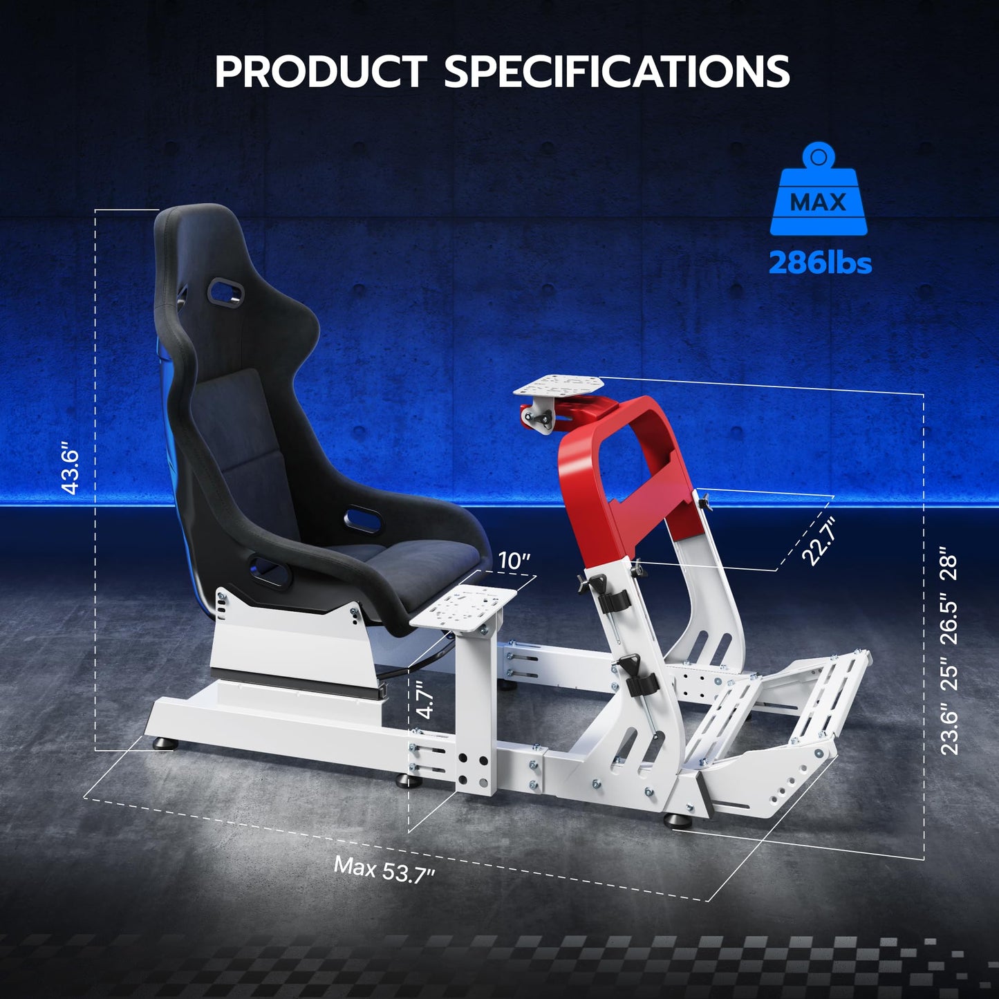 Racing Simulator Cockpit with Gaming Seat
