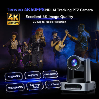4K AI Tracking PTZ Camera for Live Streaming