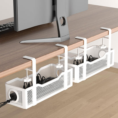Under Desk Cable Tray with Clamp Mount