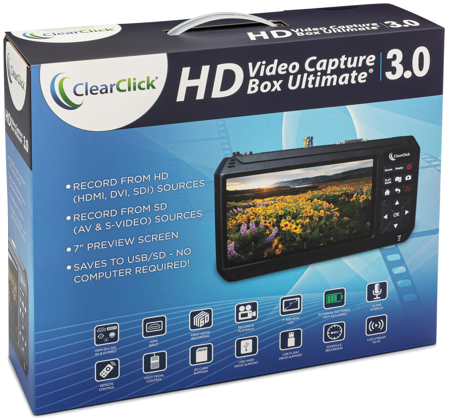 HD Video Capture Box for Streaming and Recording