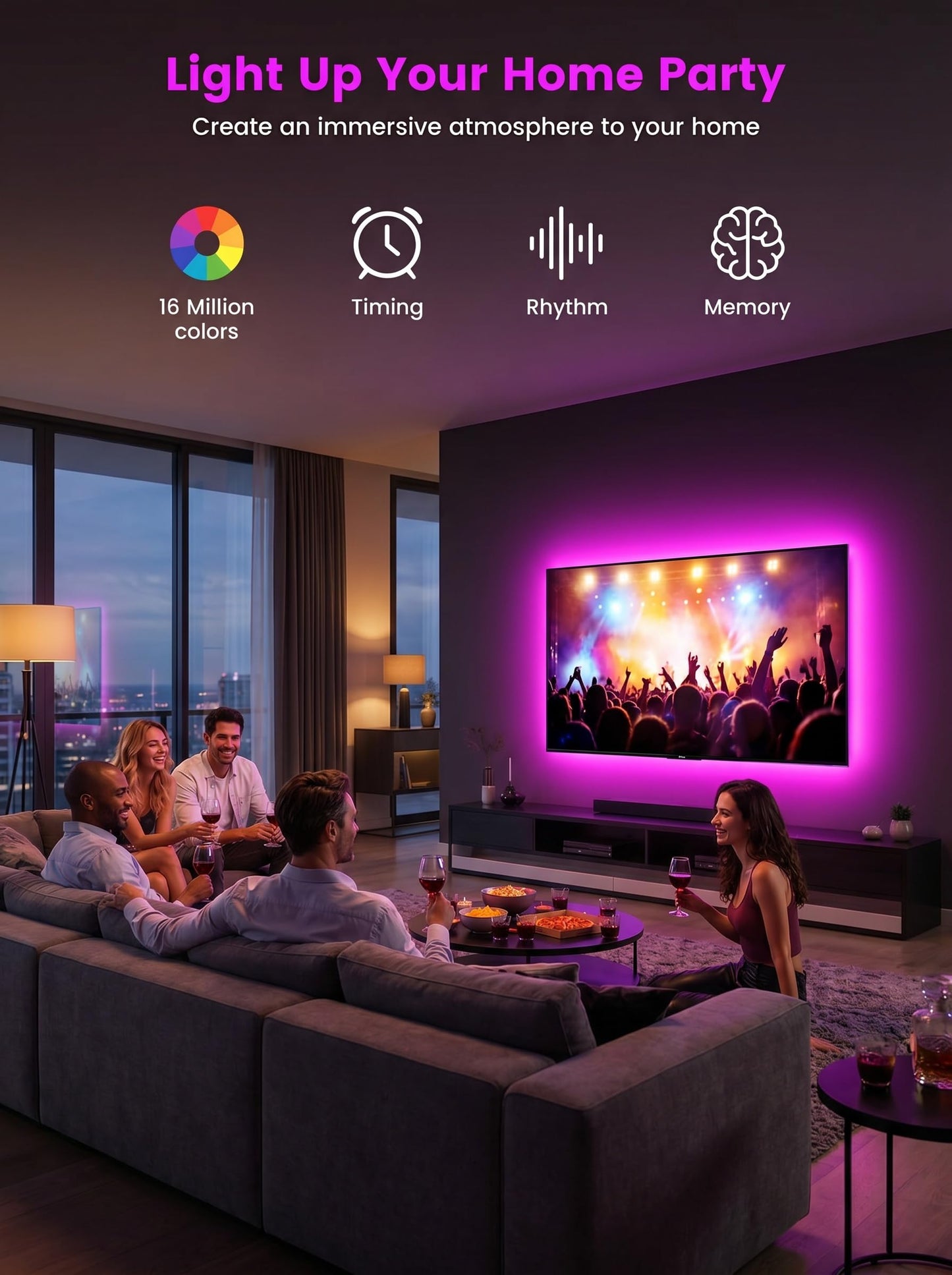 TV LED Lights for Ambient Backlighting