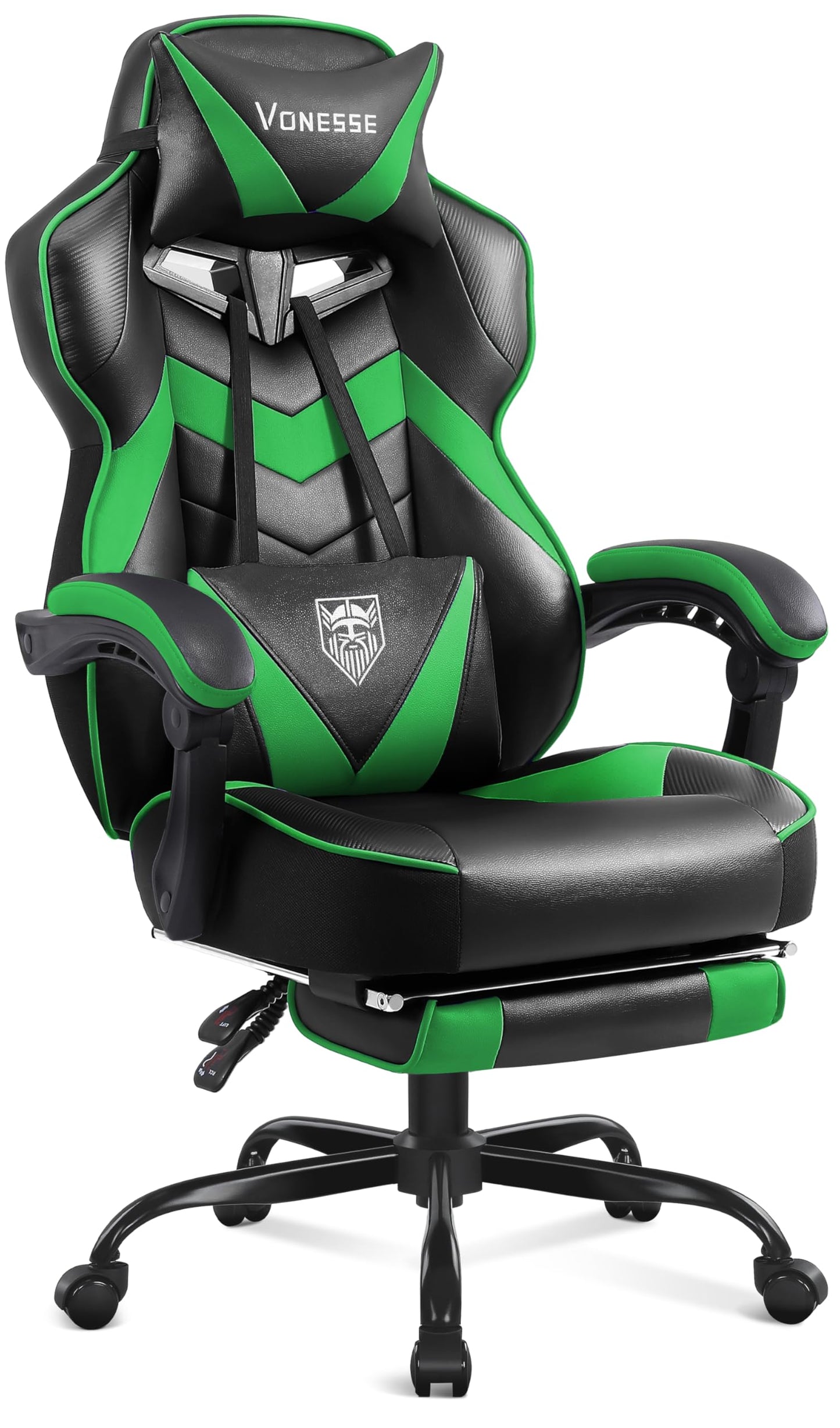 Reclining Gaming Chair with Footrest and Massage