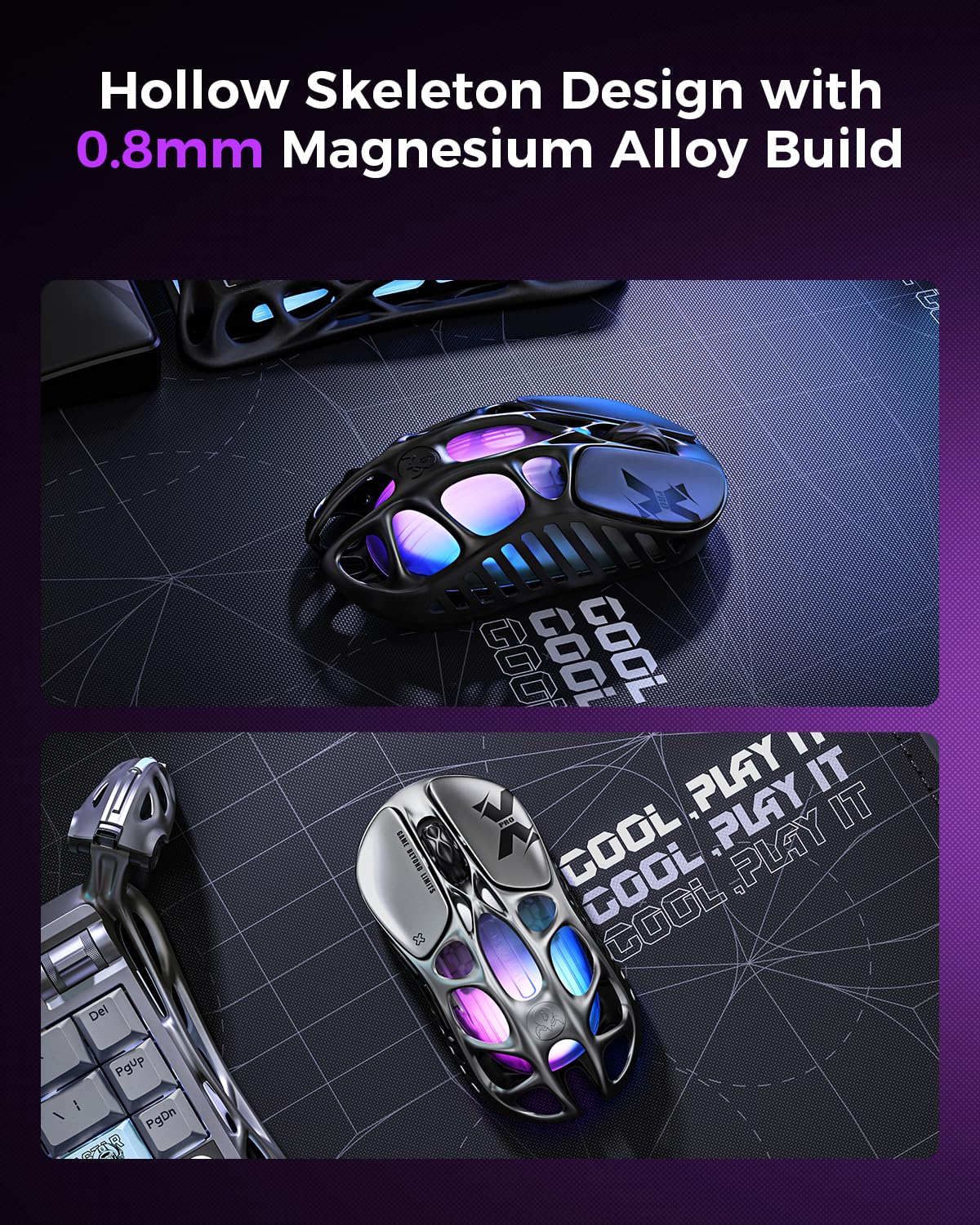 Wireless Gaming Mouse with Futuristic Design
