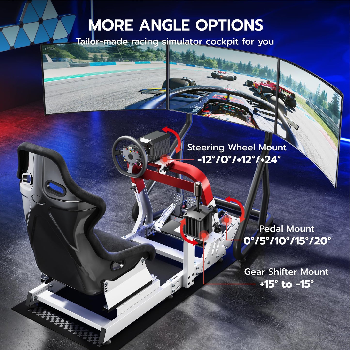 Racing Simulator Cockpit with Gaming Seat